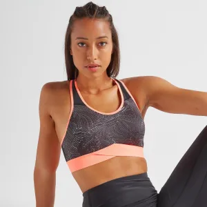 500 Women's Fitness Cardio Training Sports Bra - Print