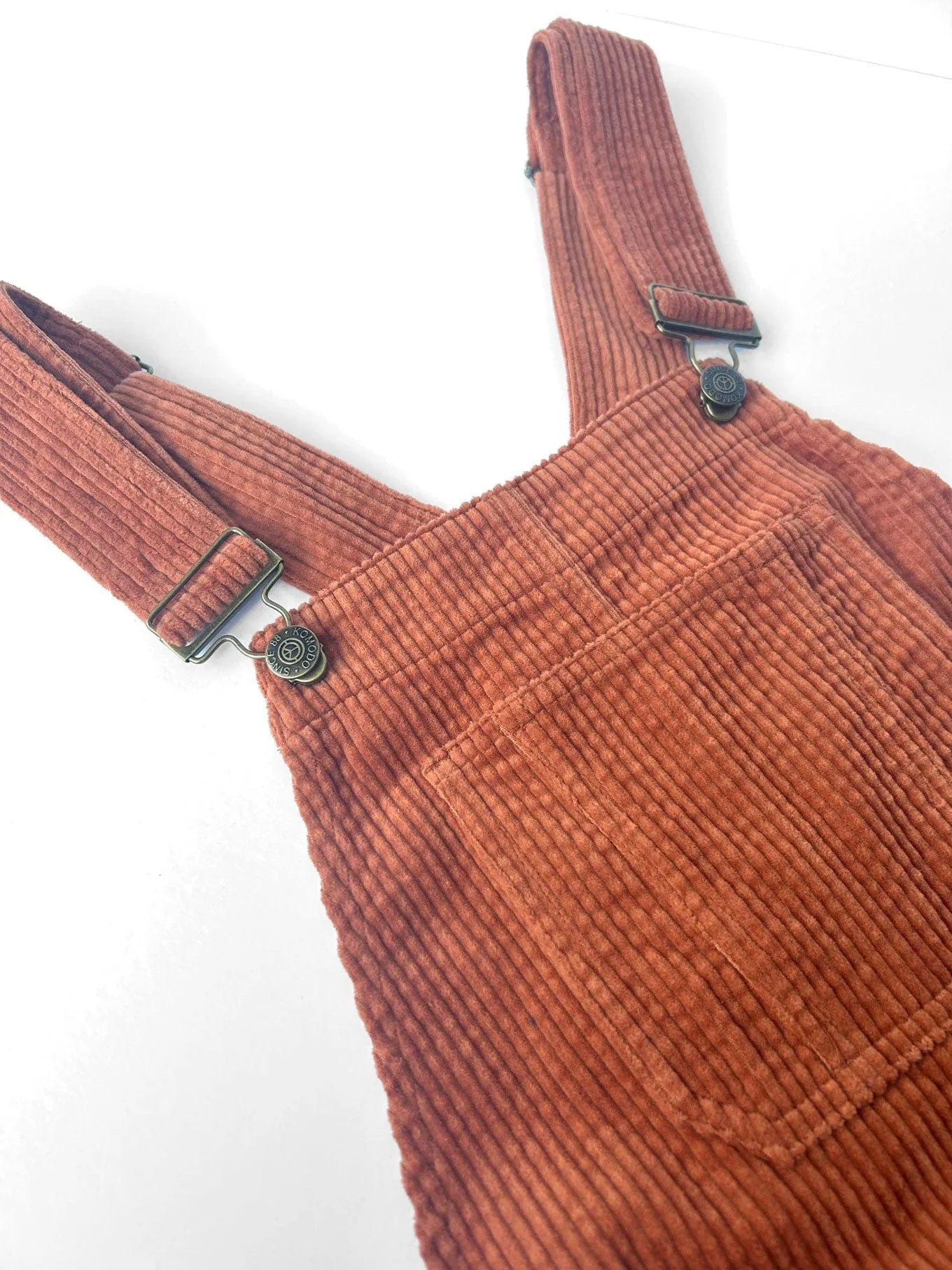 Leni Women's Organic Cotton Corduroy Dungaree | Ginger